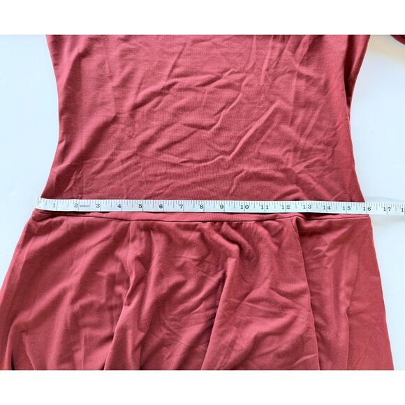 NWT Reformation Coen Jersey Knit Square Neck Mini Dress in Chianti Red Size M - Picture 15 of 16
